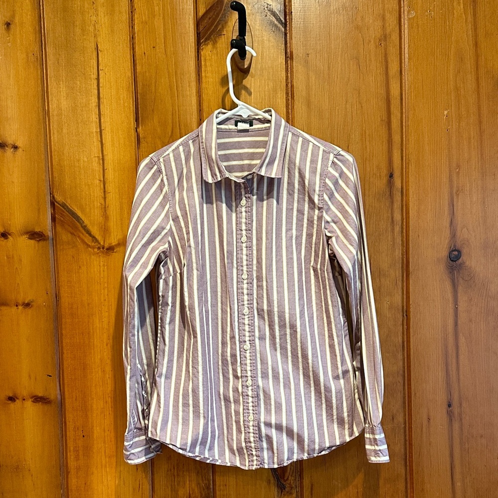 J. Crew Women’s Striped Button Down Dress Shirt Size S